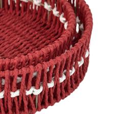 S/2 PAPER BASKET WITH IRON FRAME - 202-2900087