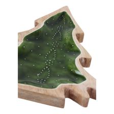 WOODEN TREE PLATTER IN LT. GREEN - 202-320010