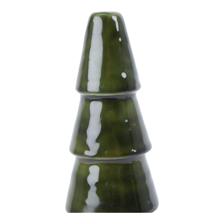 WOODEN CONE TREE IN GREEN ENAMEL - 202-320012