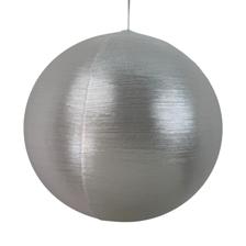 X-MAS BALL 80CM METAL FABRIC SILVER - 202-3800027