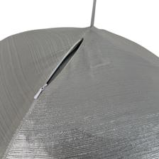 X-MAS BALL 80CM METAL FABRIC SILVER - 202-3800027