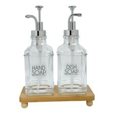 BATHROOM SET WITH BAMBOO TRAY - 351-820012
