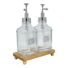 BATHROOM SET WITH BAMBOO TRAY - 351-820012