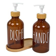 BATHROOM SET WITH BAMBOO TRAY - 351-820015