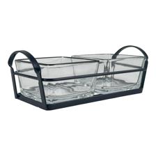 SET/2 GLASS SNACK BOWL - 353-210002