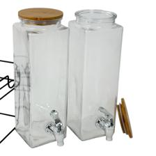 JARRA 2 FRASCOS DE VIDRO COM SUPORTE - 354-130025