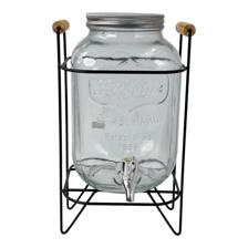 GLASS STORAGE JAR SET WITH STAND - 354-130026