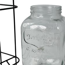 GLASS STORAGE JAR SET WITH STAND - 354-130026