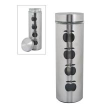 GLASS STORAGE JAR WITH S/S SLE - 411-063951