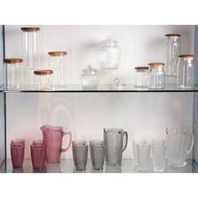 Borosilicate Glass storage jarwith wooden lid - 411-065091