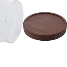 Borosilicate Glass storage jarwith wooden lid - 411-065091