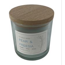 2 wicks Scented candle in glass jar with wood lid
SizeD10xH1 - 415-652178
