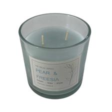 2 wicks Scented candle in glass jar with wood lid
SizeD10xH1 - 415-652178