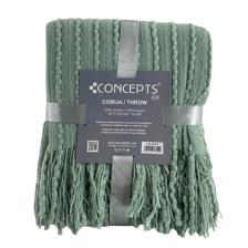KNITTED THROW 127X152CM+10CM - 426-66400