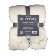 KNITTED THROW 127X152CM+10CM - 426-66483