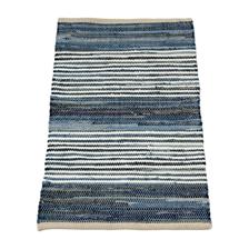 Hand Woven Recycled Denim Cotton Rug - 427-5200402