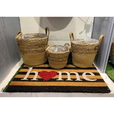 PVC BACKED COIR MAT NATURAL PRINTED - 427-5500034
