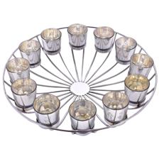 Wreath 12 lite Silver - 428-1401395