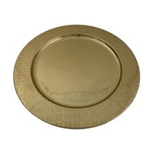 CHARGER PLATE WITH ETCHING ONRIM GOLD FINISH - 428-3101196