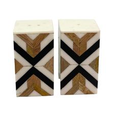 S/2 SALT & PAPPER SET RESIN &WOOD - 429-6000077