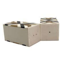 S/2 SALT & PAPPER SET RESIN &WOOD - 429-6000077