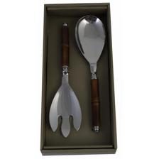 S/2 SALAD SET BAMBOO HANDLE - 429-66000028