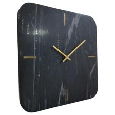 SQUARE BLACK MARINE MARBLE WALL CLOCK - 429-980008