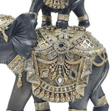 ELEFANTES DECOR 18X7X19.5CM - 437-0420433