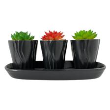 4/S PLASTIC PLANT IN CERAMIC POT - 439-357578