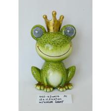 POLYRESIN FROG DECOR WITH SOLAR LIGHT - 445-4720014