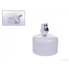 CERAMIC OWL JEWELRY BOX - 445-803586