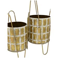 2/S METAL FLOWERPOT WITH METALSTAND - 448-2215411