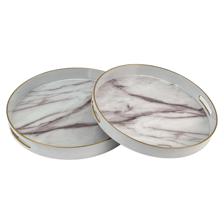 2/S PLASTIC ROUND TRAYS (paper+glory paiting) - 448-2820003