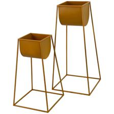 S/2 IRON PLANTER POTS - 448-5915619