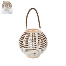 FIRWOOD LANTERN WITH GLASS - 449-483947