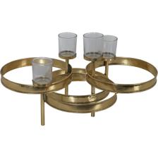 TABLE DCOR W. CANDLE HOLDER W.4 GLASS CUPS - 449-495605
