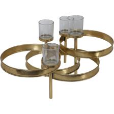 TABLE DCOR W. CANDLE HOLDER W.4 GLASS CUPS - 449-495605