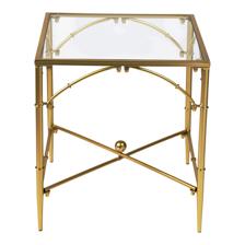 IRON / GLASS SIDE TABLE - 449-8410120