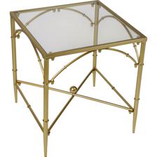 IRON / GLASS SIDE TABLE - 449-8410120