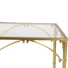 IRON / GLASS SIDE TABLE - 449-8410120