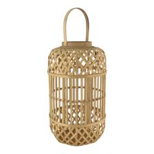 BAMBOO LANTERN W / GLASS TUBE - 454-0800010