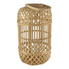 BAMBOO LANTERN W / GLASS TUBE - 454-0800010
