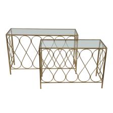 IRON / GLASS 2/S CONSOLE  TABLES - 454-1300080