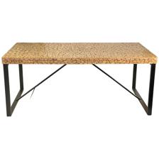 WOOD + IRON DINING TABLE - 454-211333