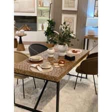 WOOD + IRON DINING TABLE - 454-211333