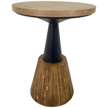 WOOD + IRON SIDE TABLE - 454-211339