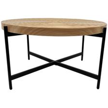 WOOD + IRON COFFEE TABLE - 454-211340