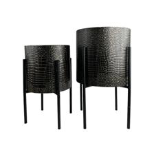 2/SET IRON PLANTER POTS - 454-3500012