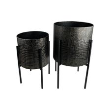 2/SET IRON PLANTER POTS - 454-3500012