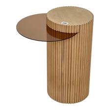 WOODEN / GLASS TABLE - 454-4300006